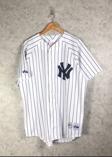 Vintage New York Yankees Shirt Adult Large Blue White MLB Baseball Nike  Mens 90s