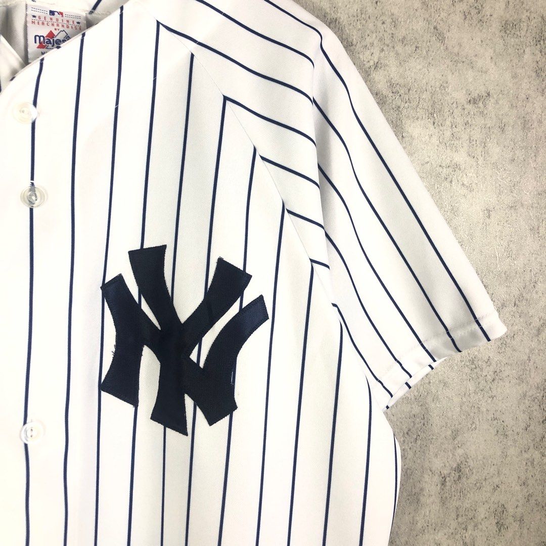 90s MLB NEW YORK YANKEES PINSTRIPES BASEBALL JERSEY, Men's Fashion,  Activewear on Carousell