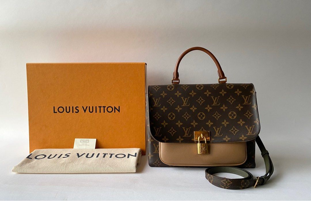 Initial Review of my Louis Vuitton Marignan Monogram Sesame handbag and  what I fit in this bag 