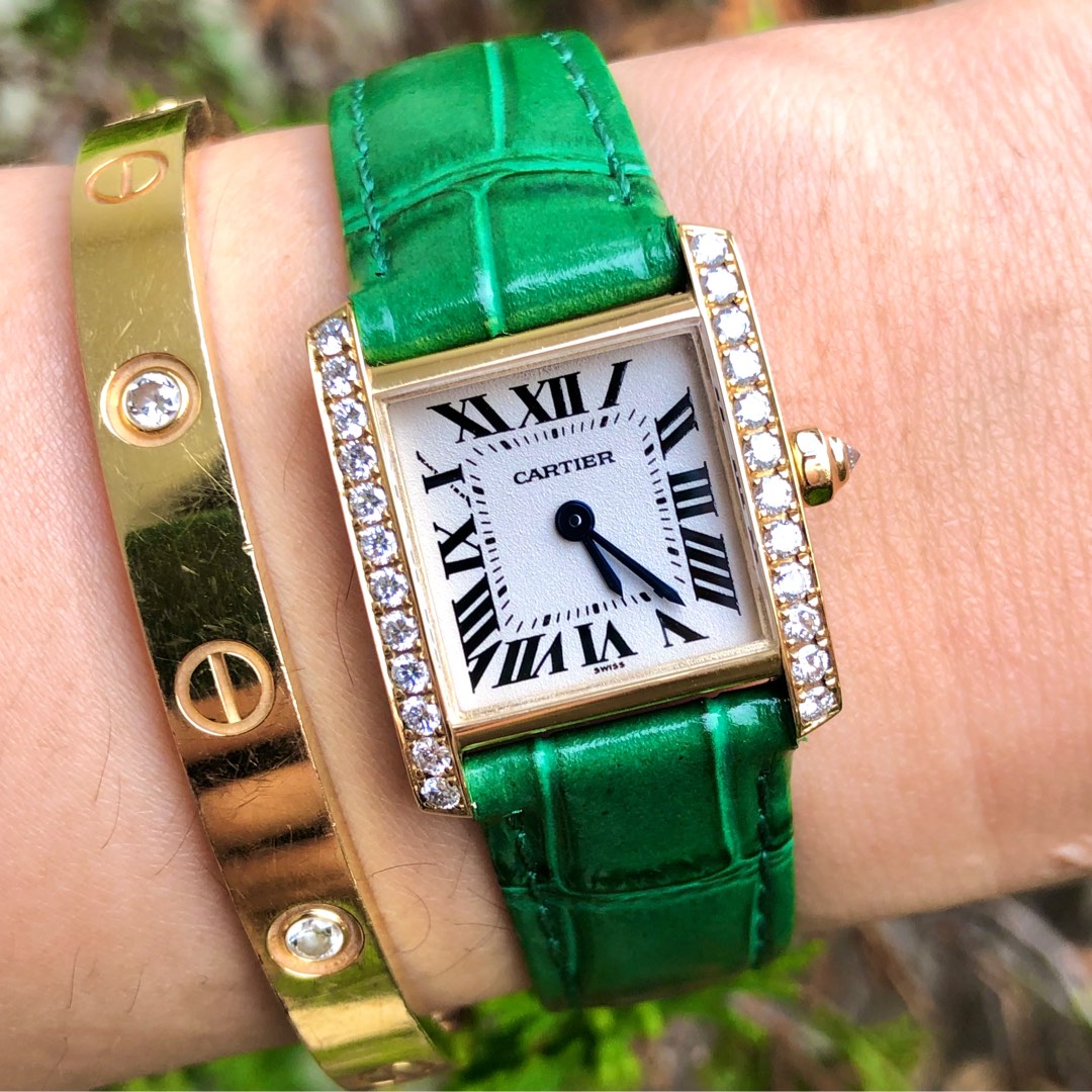75 OFF RARE CARTIER Tank Fran aise Watch in Gold Diamond
