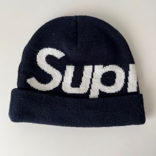 [保證正品 九成新] Supreme Logo 針織 毛帽