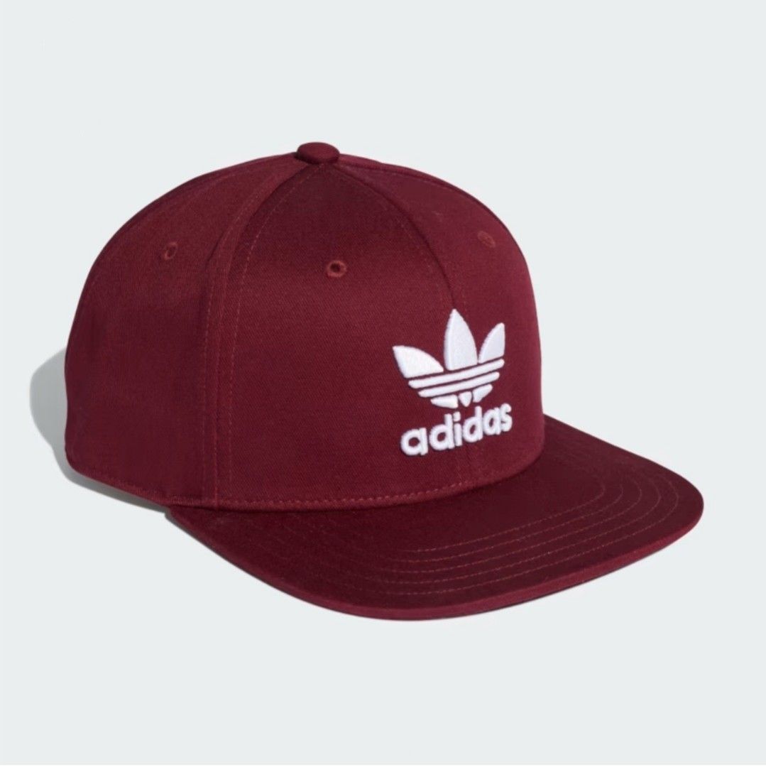 ADIDAS CLASSIC TREFOIL SNAPBACK CAP MAROON WHITE Men s Fashion