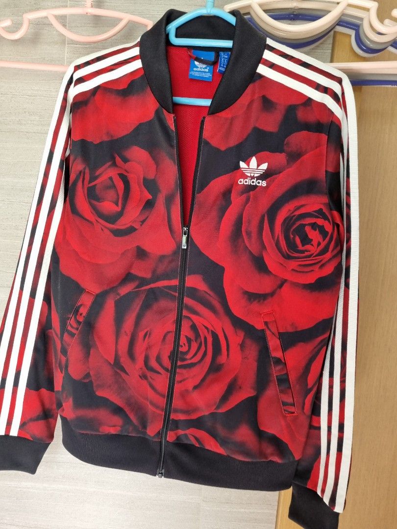 Adidas red sale rose jacket
