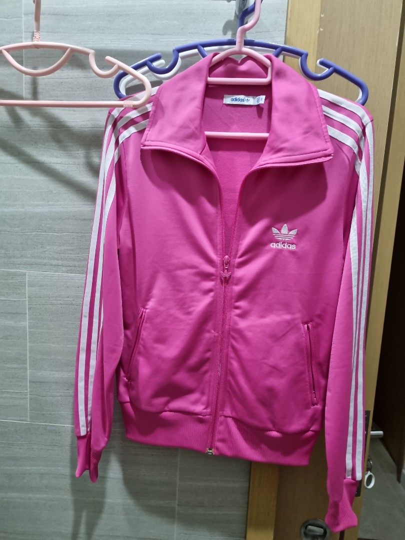 Adidas jacket pink best sale