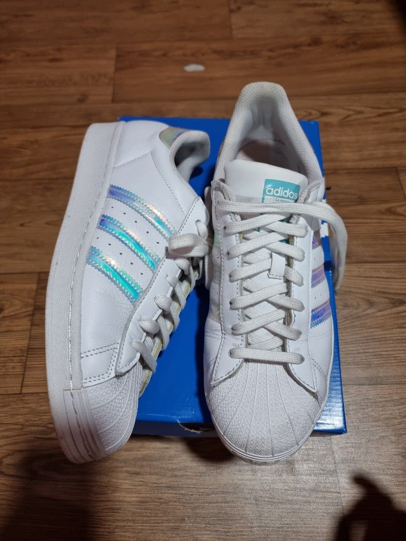 Adidas superstar holographic shop blue