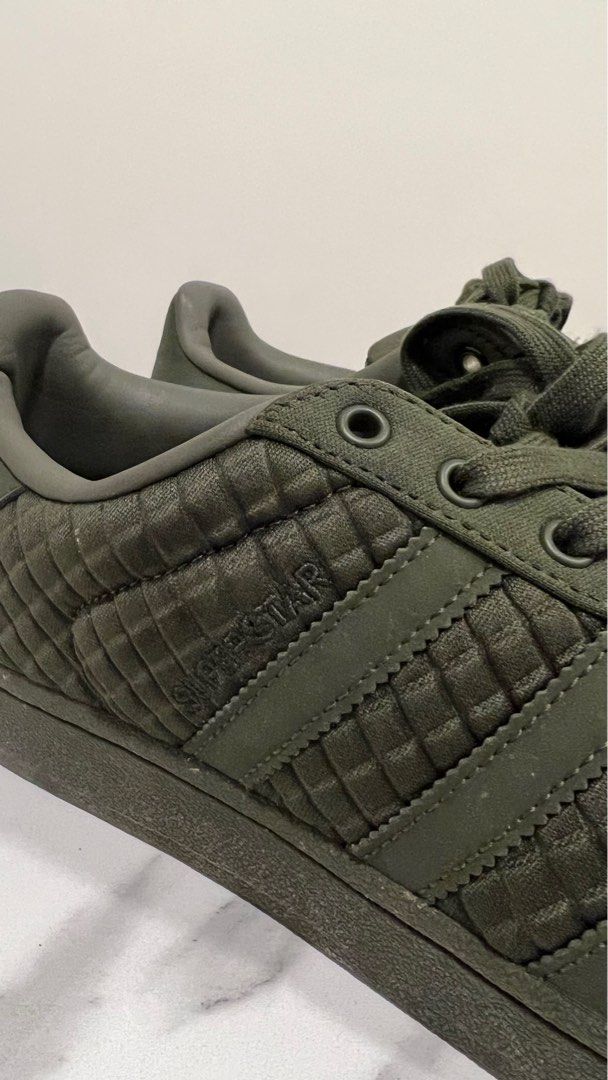 Khaki adidas sale superstar trainers