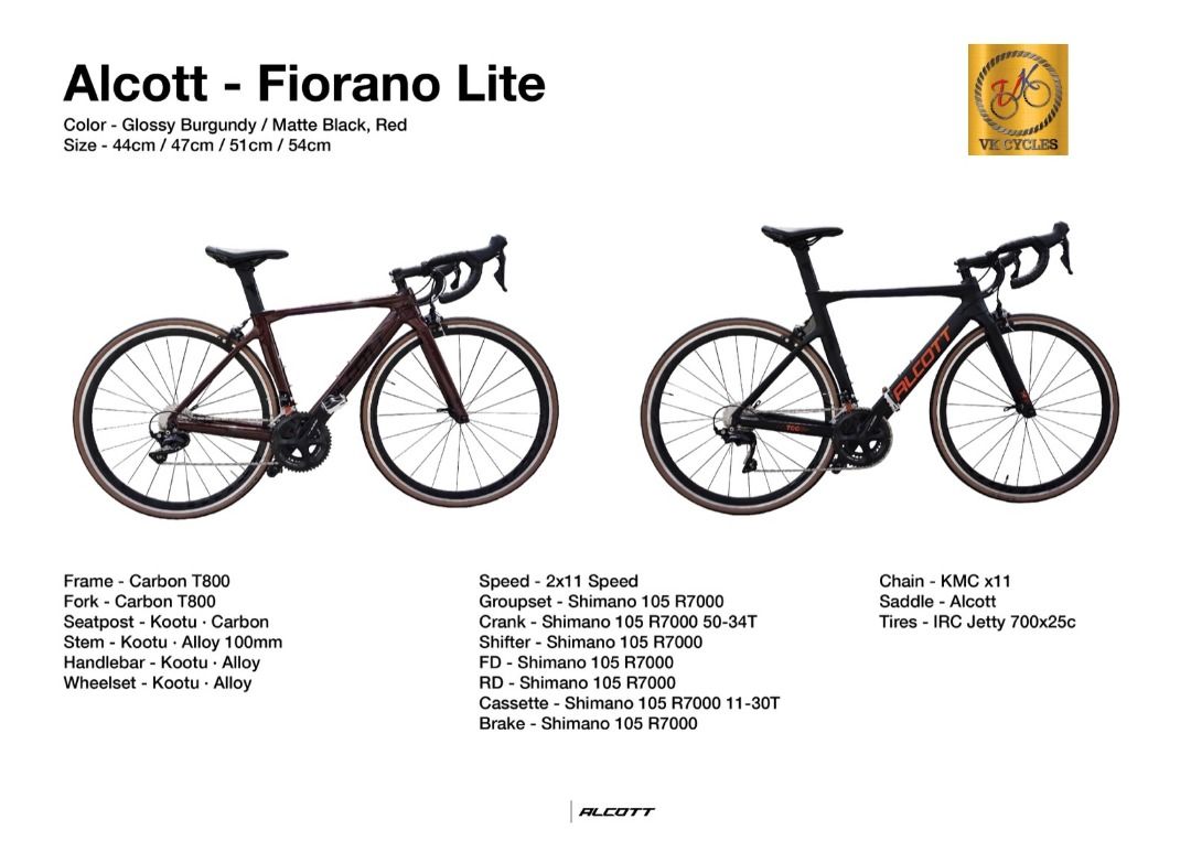 Alcott bike 2025 size chart