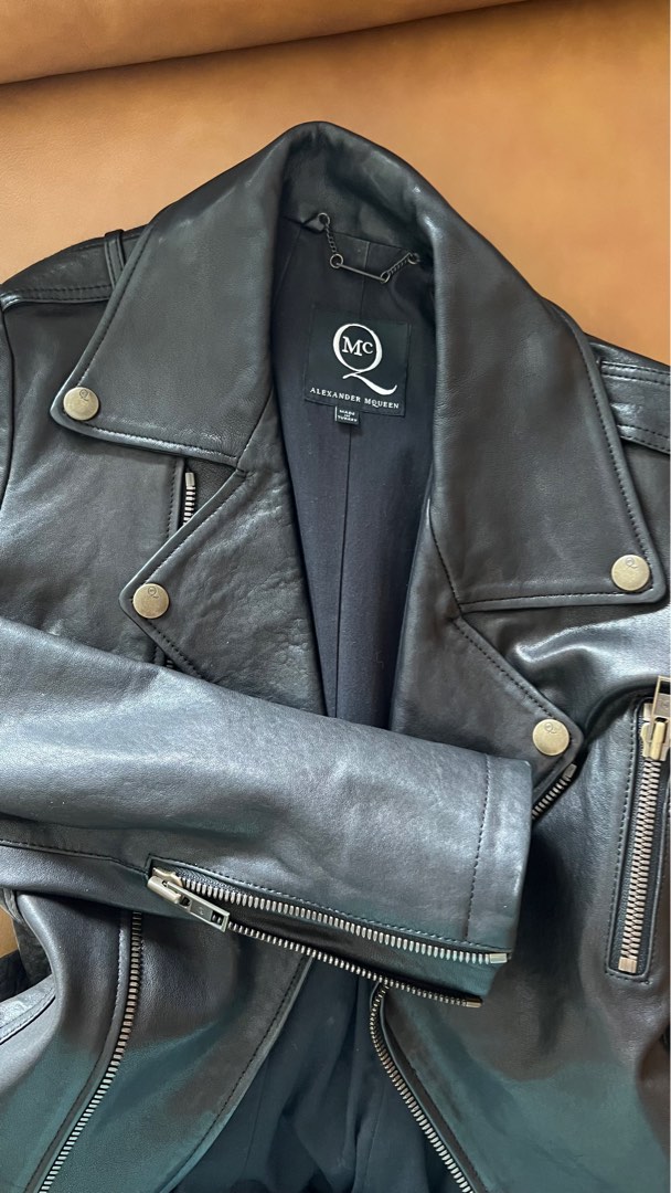 Alexander mcqueen discount leather jackets