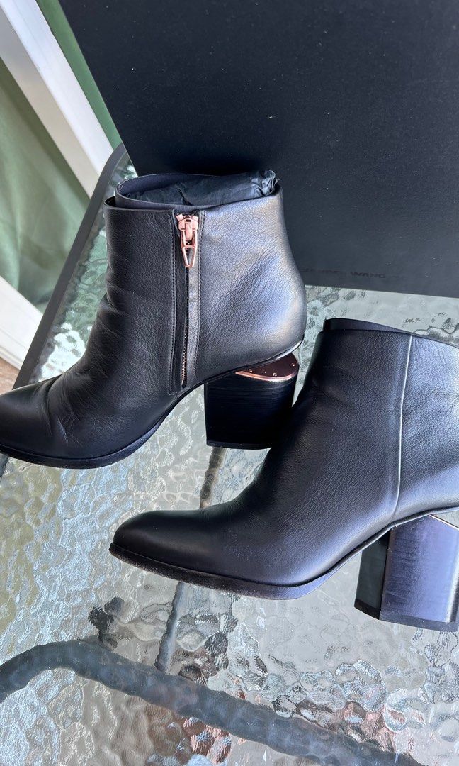 Alexander Wang GABI Cutout Rose Gold Boots Ankle Boots Women s Fashion Footwear Boots on Carousell