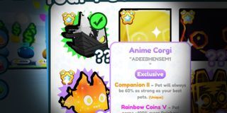 Anime Corgi Exclusive in Pet Simulator X