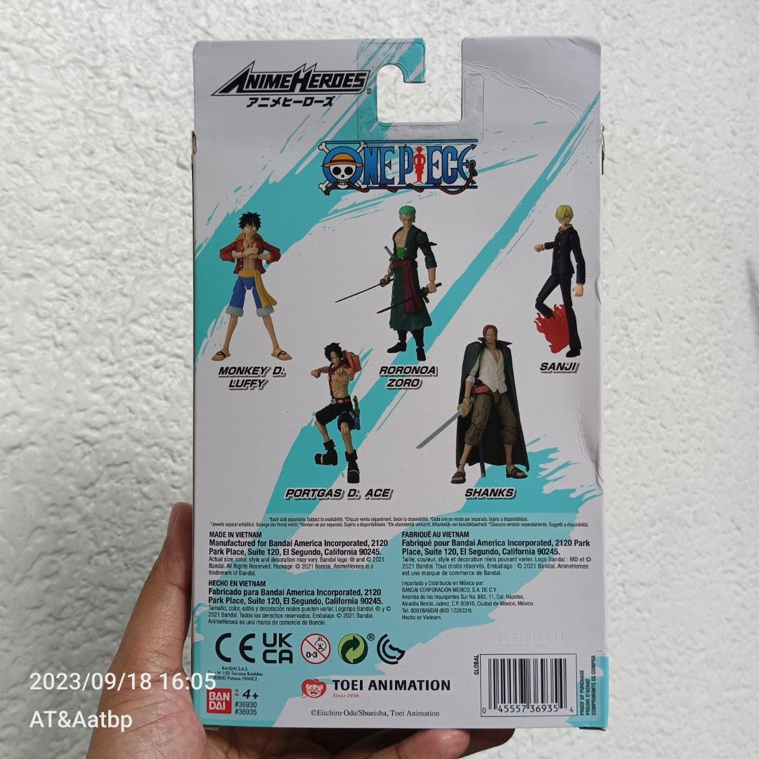Bandai One Piece SHANKS 6" Scale Action Figure (Category: Figurines & Statues) located in Paranaque City. Submitted by AirplanesTrainsAutomobilesATBP (Listing ID 1255477247, Image 2). Description: Want to see more of my listings? Just click my username above.☝️ DESCRIPTION: > ITEM: Bandai Namco Anime Heroes One Piece SHANKS 6" Scale Action Figure. Fully poseable with interchangeable parts and accessory. > CONDITION: Brand New. Sealed. Packaging h