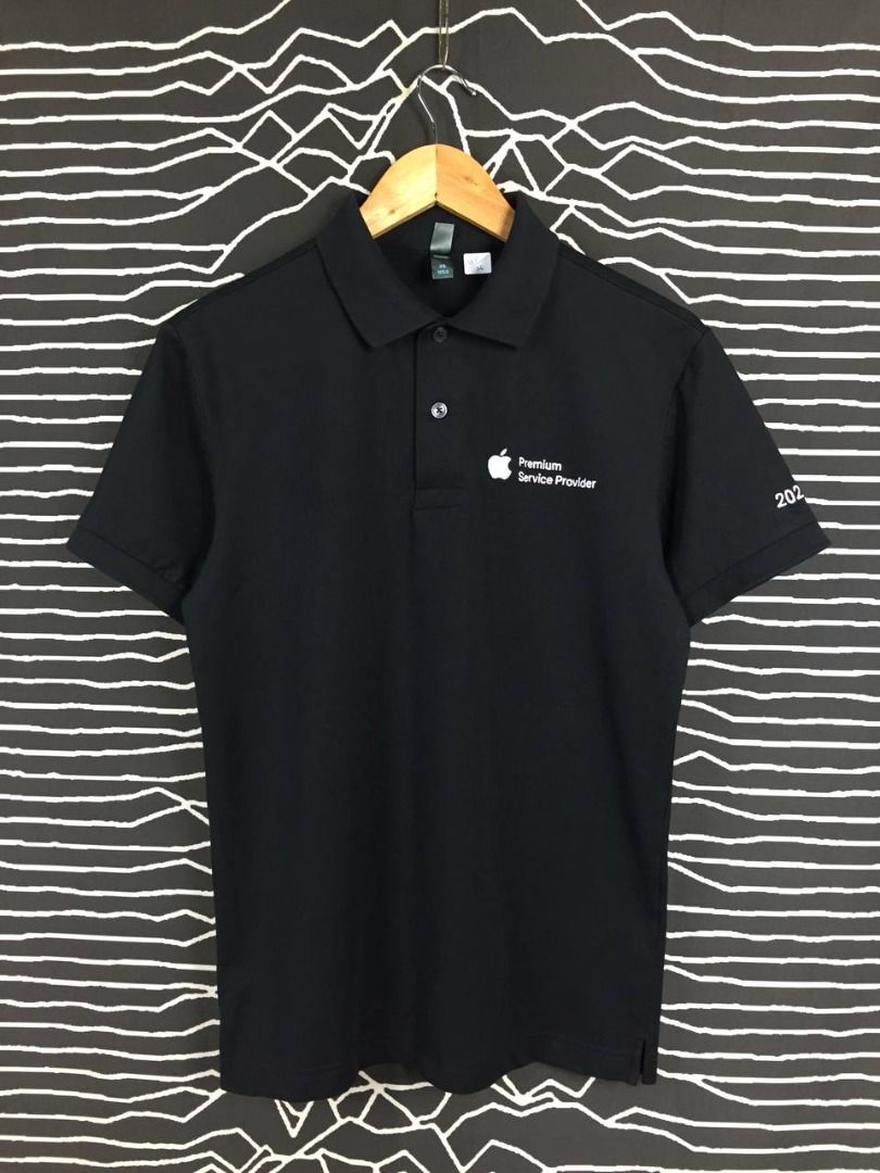 Black apple polo shirt cheap