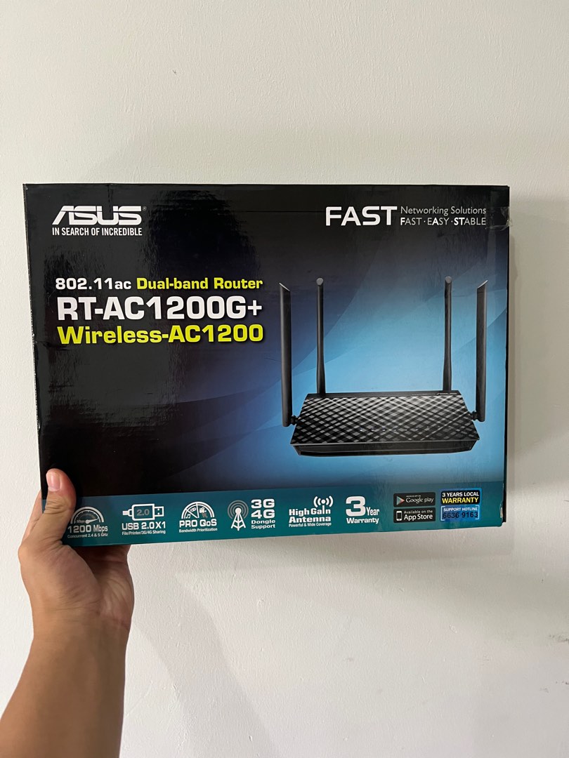 ASUS RT-AC1200G+ Router, NOT desktop laptop pc apple MacBook singtel ...