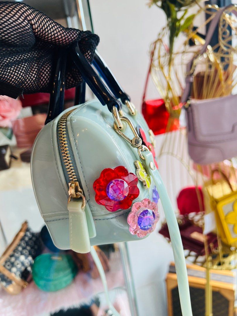 Authentic💯 Furla Mini Boston Jelly Two-Way Bag (Category: Luxury Bags & Wallets) located in Dumaguete. Submitted by lovebags.ph (Listing ID 1255562198, Image 2). Description: Sooooo pretty! Limited edition 🌸 Pls refer to the attached photos for the signs of usage 💙 .