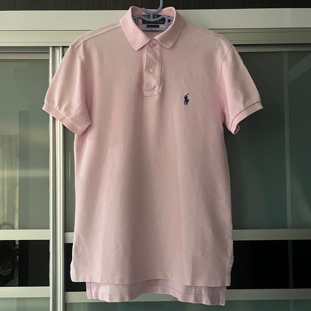 Pink polo shirts for men ralph lauren clearance