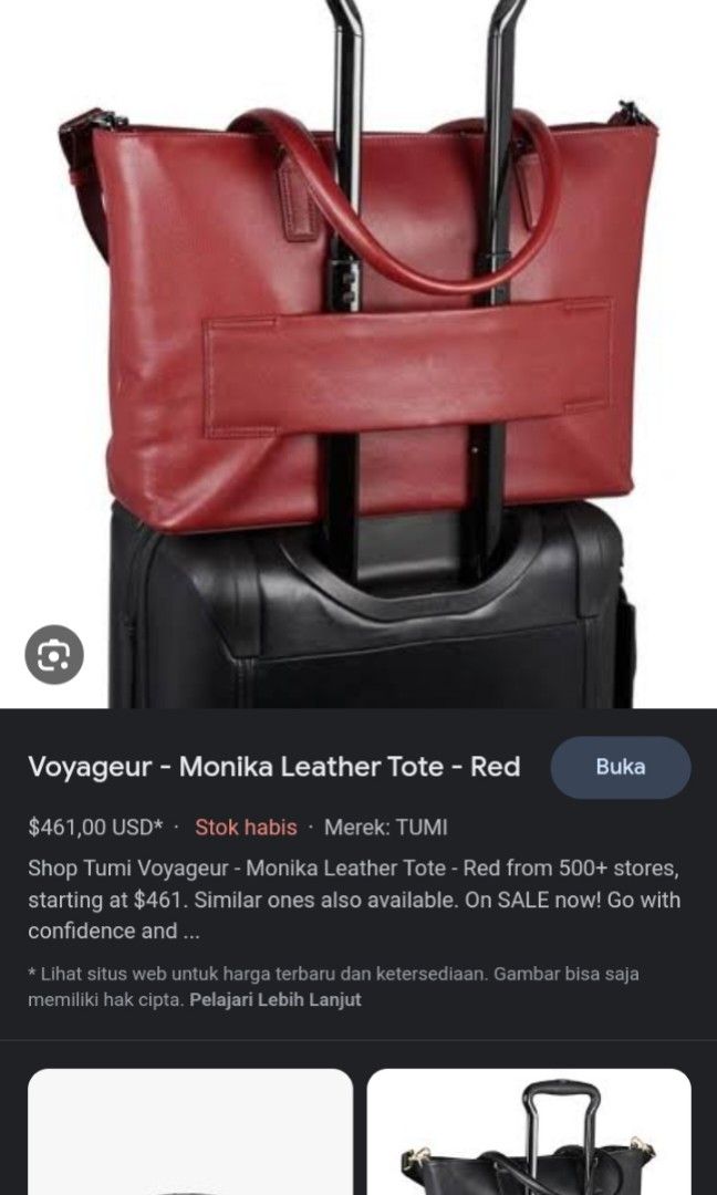 Tumi voyageur sales monika leather tote