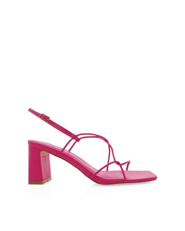 Fuschia pink heeled clearance sandals
