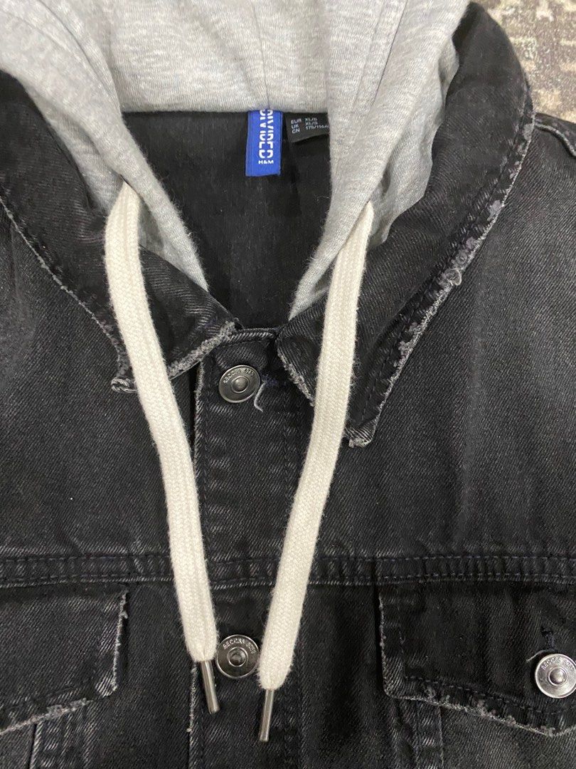 H and m outlet black denim jacket