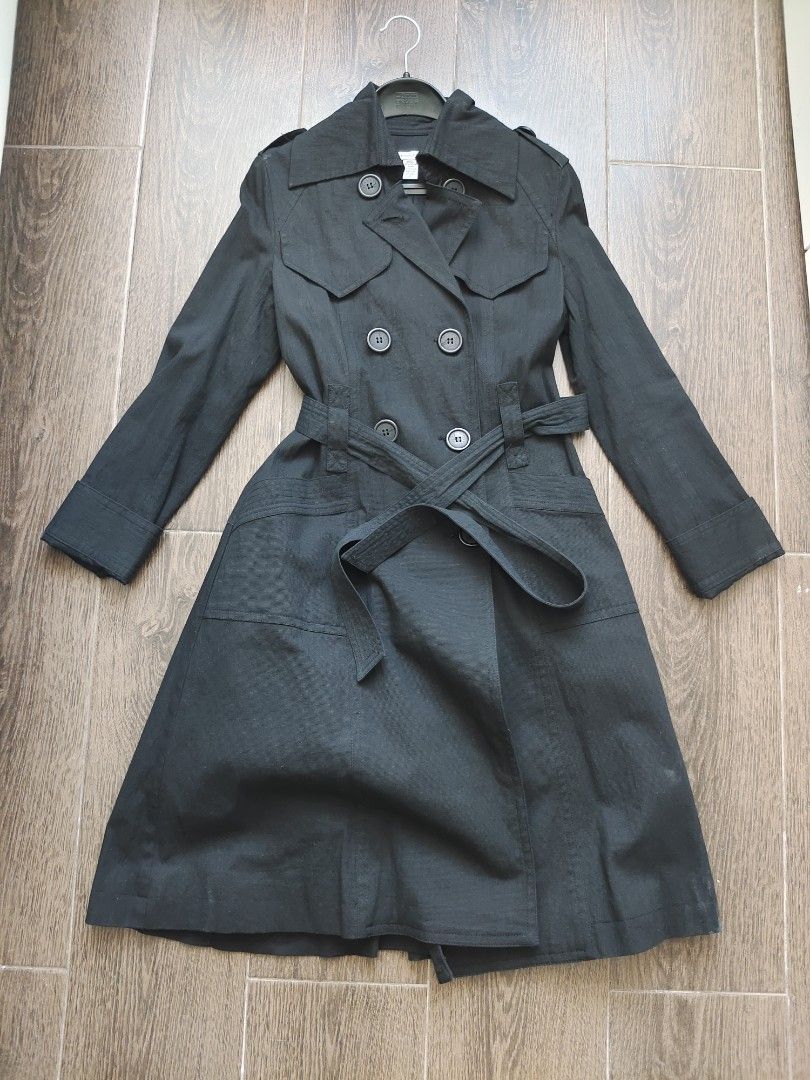 Black Trench Coat A Line Carousell