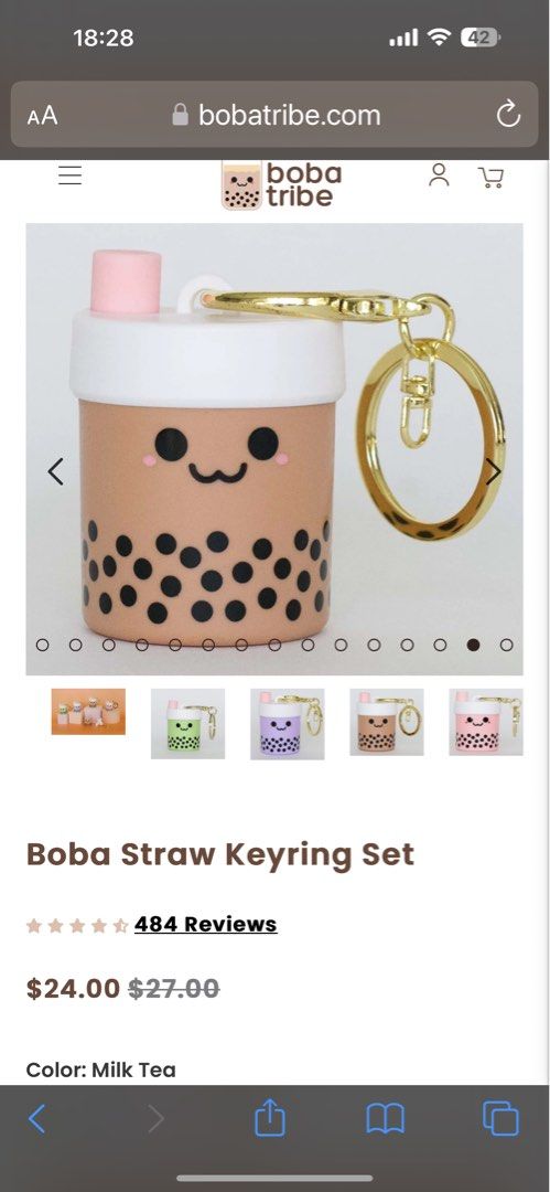 Boba Straw Keychain  Boba Tribes– Eco Beige