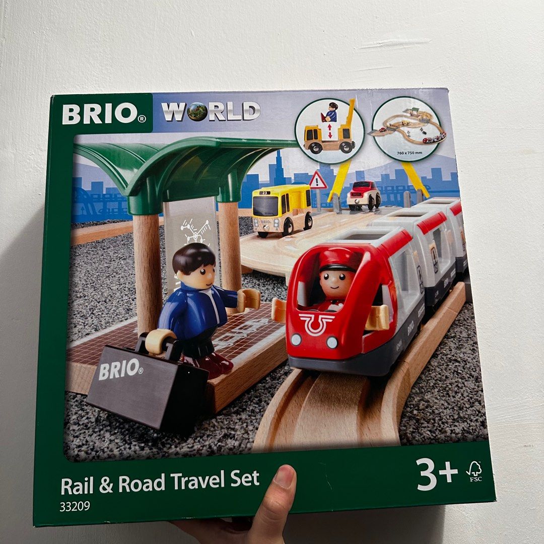 Brio rail & top road travel set