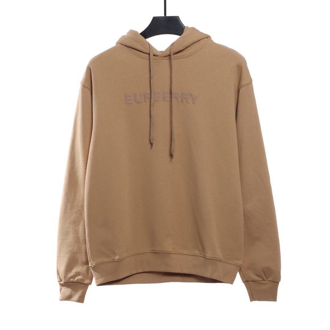 Burberry hoodie brown discount