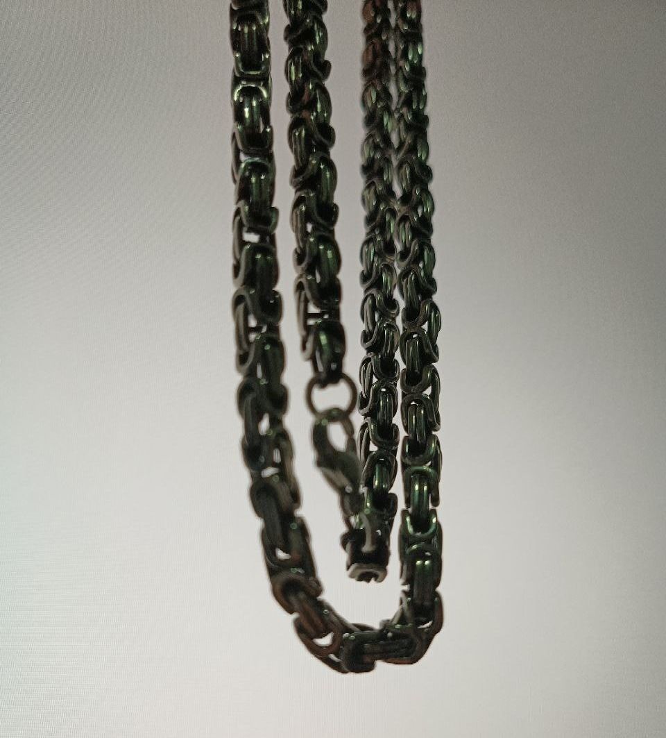 Stainless Steel Byzantine Chain Necklace 24 Inch Men s Fashion