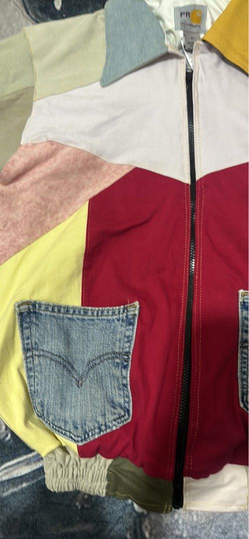 Vintage Custom Carhartt Reworked Color Block Jacket Size L