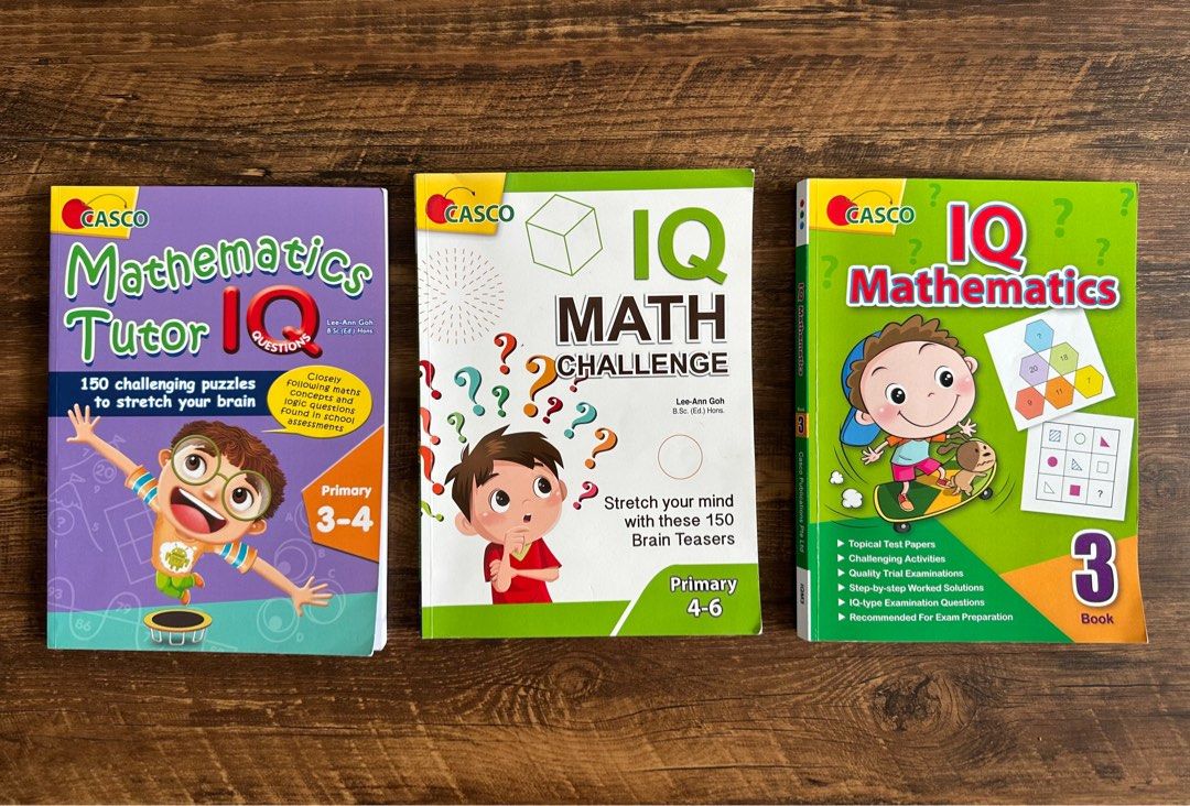 Casco MATH/Mathematics IQ Brain Quest/Challenge/Tutor/Aeis/P3/P4/P5/P6 ...