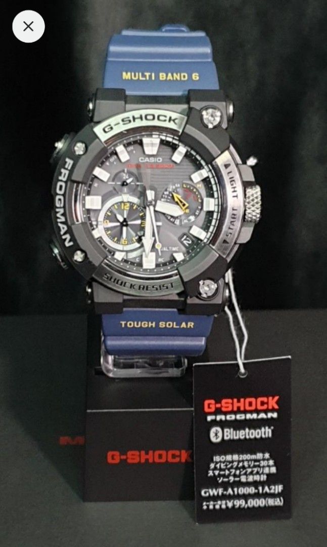 Casio G-shock Frogman Gwf-a1000-1a2jf Master Of G Solar Men's Watch In Box