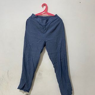 Celana panjang wanita - warna biru polos - bawahan cewek - dark blue - pants