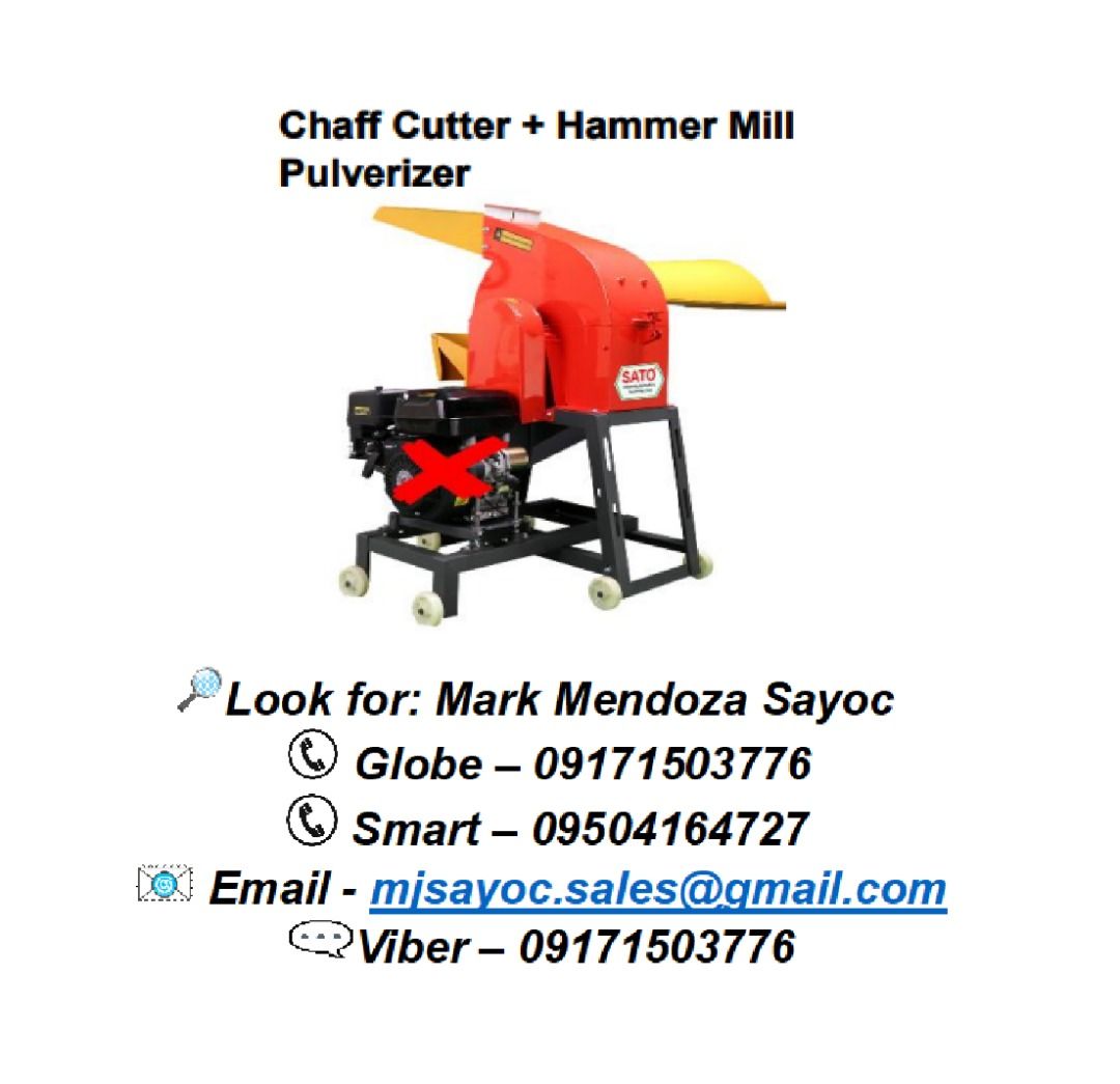 Chaff Cutter + Hammer Mill Pulverizer, Commercial & Industrial ...