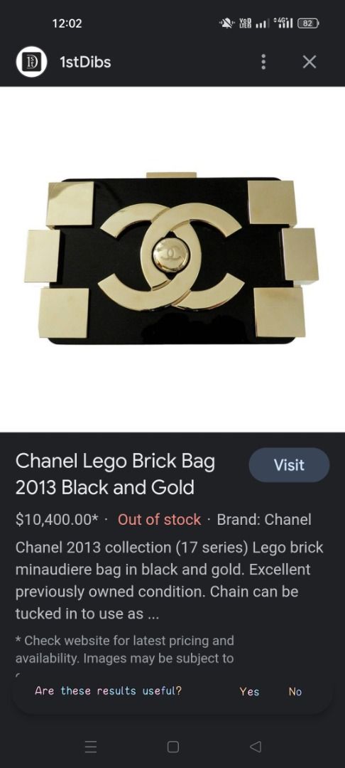 Chanel Lego Brick Bag In Black and Gold, Luxury, Bags & Wallets on Carousell