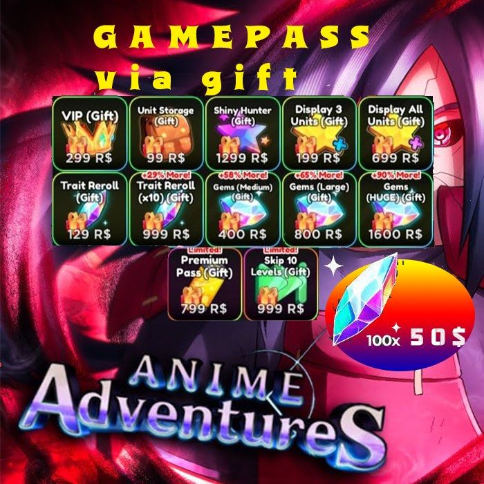 STACKED Anime adventures and Blox fruits account, Video Gaming, Video  Games, Others on Carousell