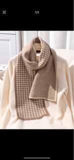 Chevron & Houndstooth Pattern Scarf Winter Scarf