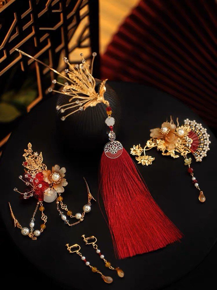 Chinese Wedding Hair Accessories Set Women s Fashion Watches