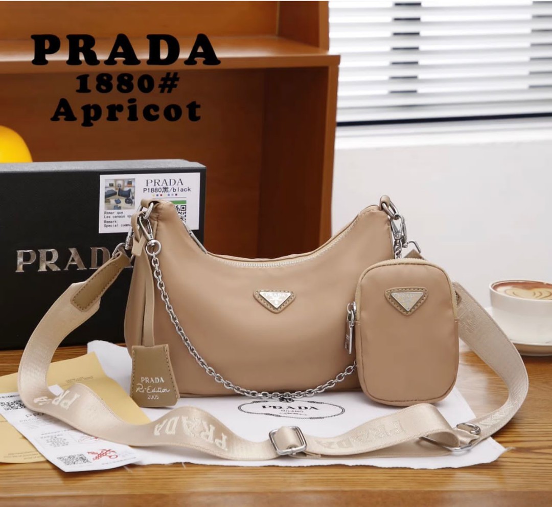 Prada Multi Pochette, Luxury, Bags & Wallets on Carousell