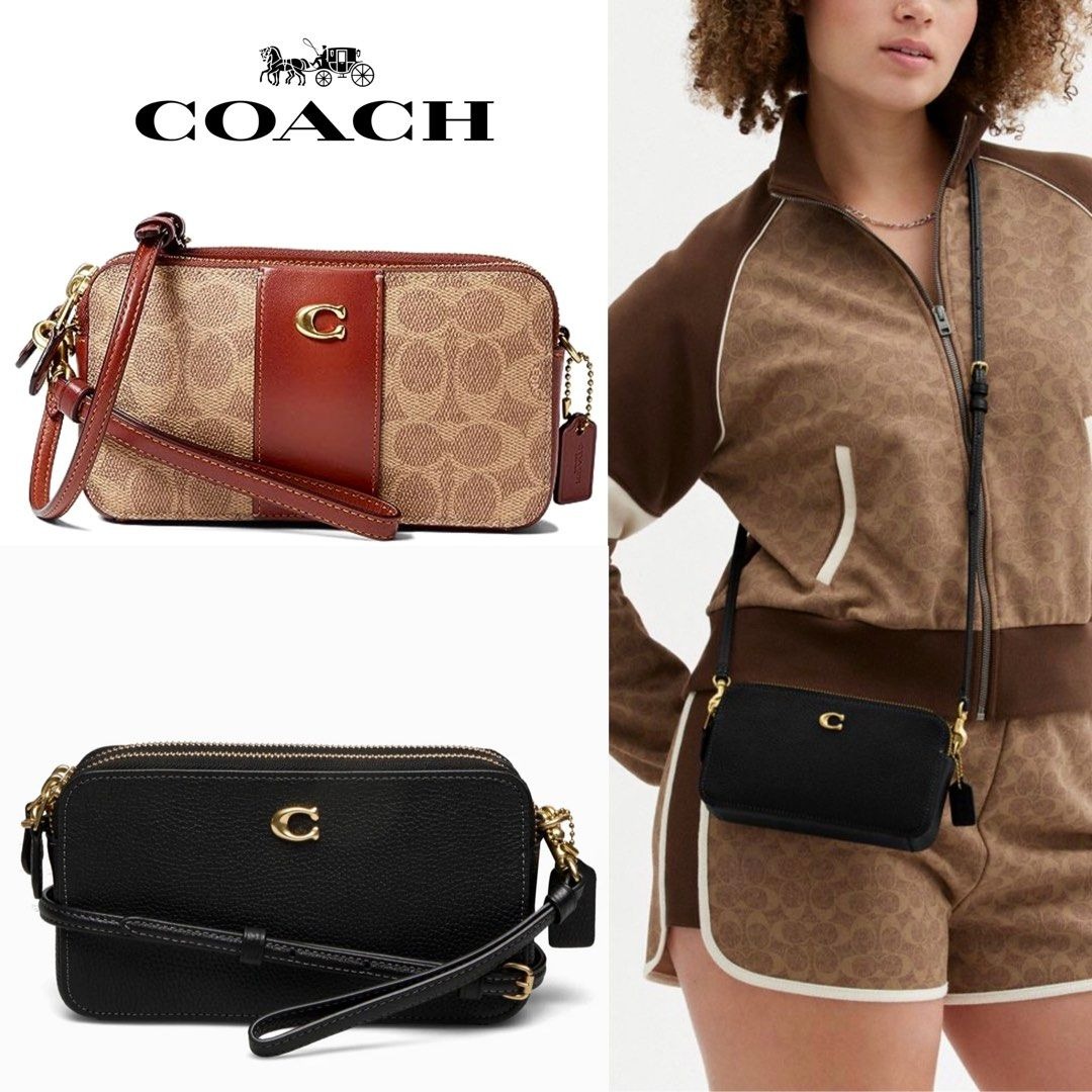 Coach Kira Crossbody In Colorblock Signature Canvas / Polished Pebble