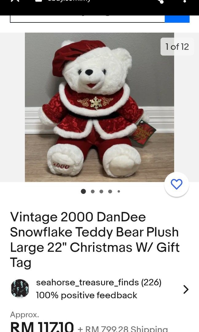 Snowflake teddy 2000 on sale