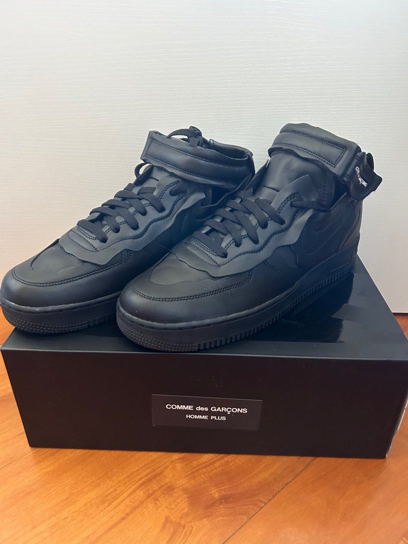 Comme Des Garçons Homme Plus x Nike Air Force 1 (Black), 名牌, 鞋