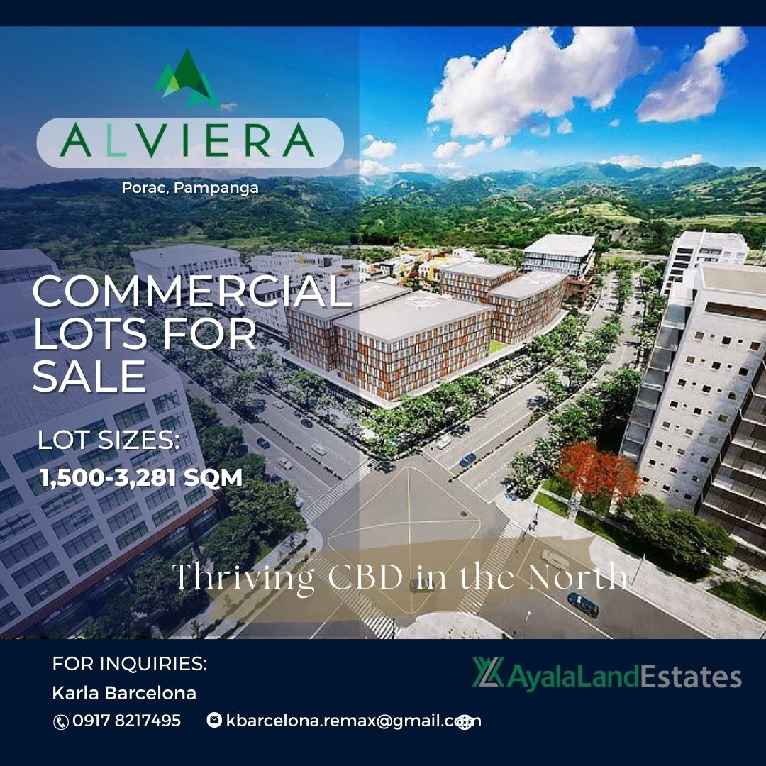 Commercial Lots for Sale at Alviera by Ayala Land located in Porac