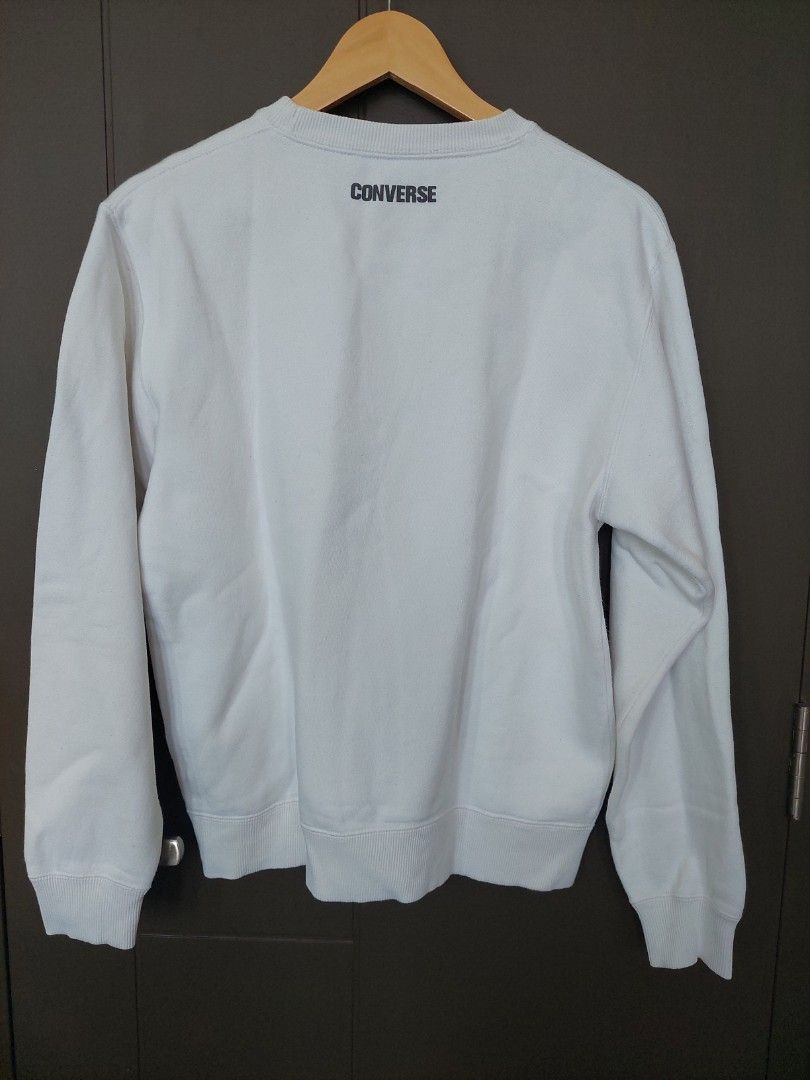 Converse white sweatshirt clearance
