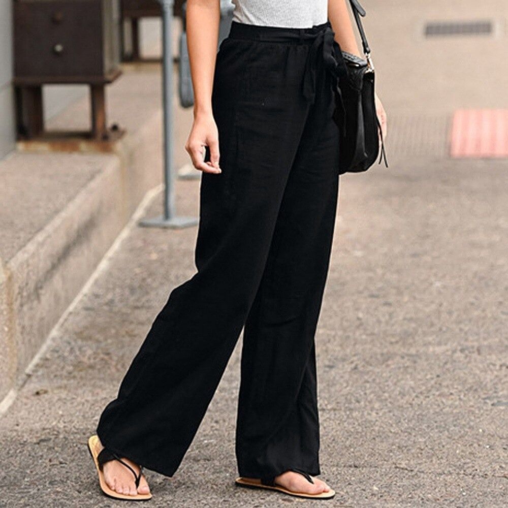 Women's cotton wide leg pants new arrivals