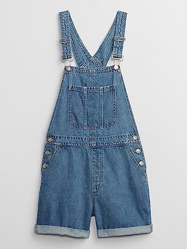 Cotton On Denim Cargo Shortall Medium Wash Jumpsuit/Romper