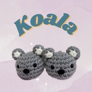 Crocheted koala keychain