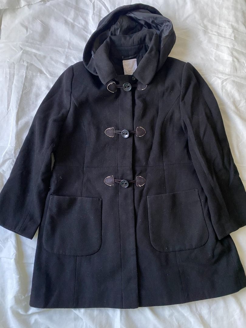 Debenhams Collection black winter coat with detachable hood Women s Fashion Coats Jackets and Outerwear on Carousell