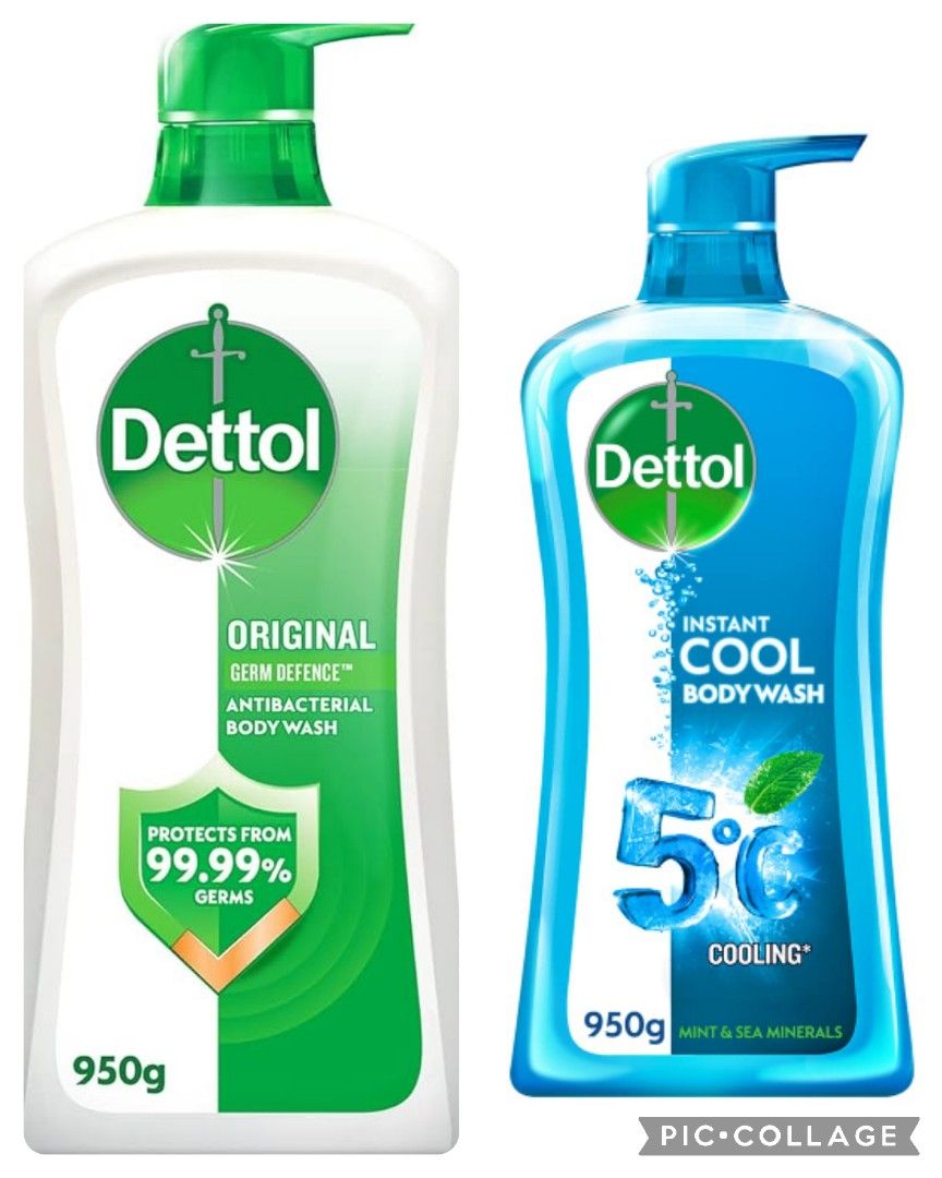 Dettol Original & Cool Anti-Bacterial Body Wash 950 ml, Beauty ...