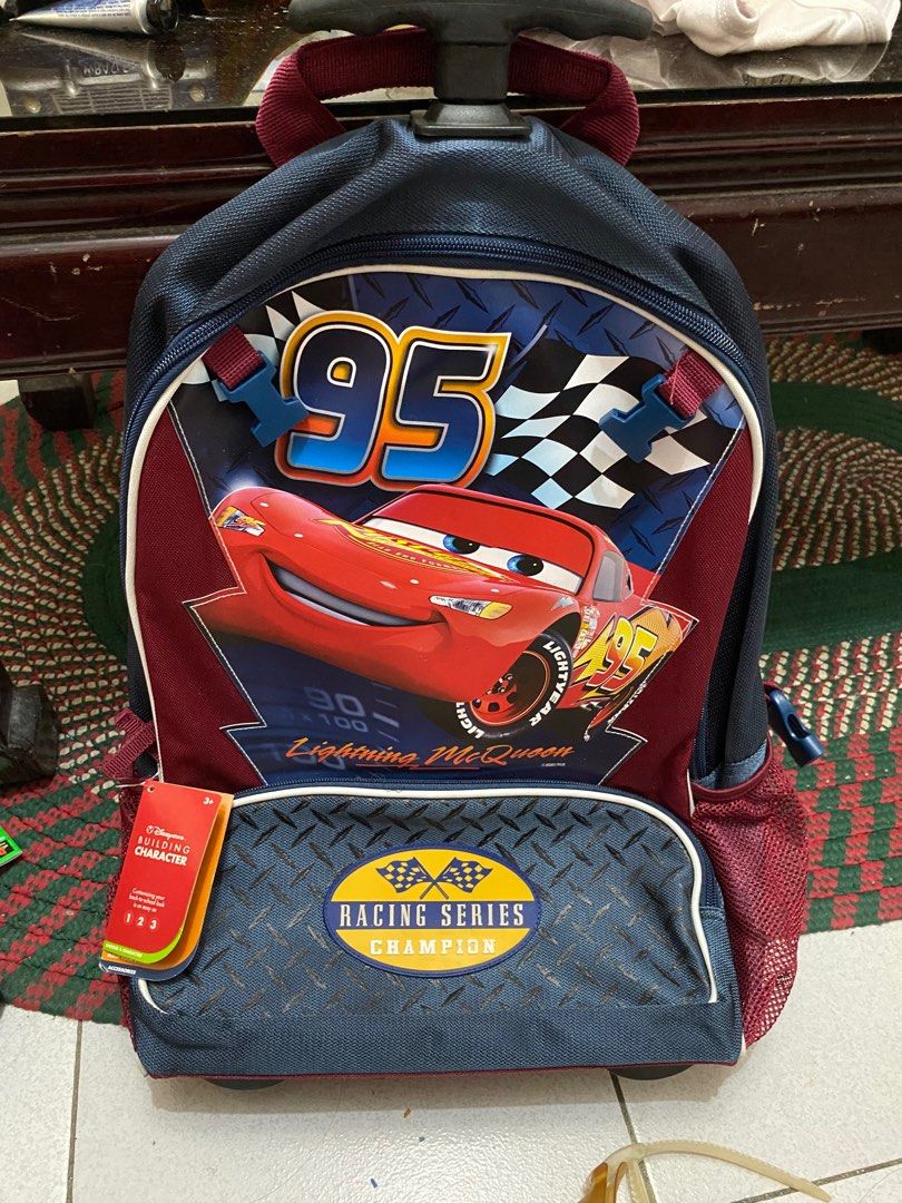 DISNEY CARS Mcqueen Trolley Backpack Men s Fashion Bags Backpacks on Carousell