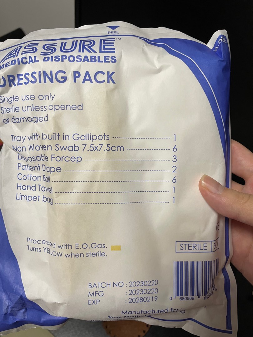 Disposable Dressing Pack, Health & Nutrition, Medical Supplies & Tools