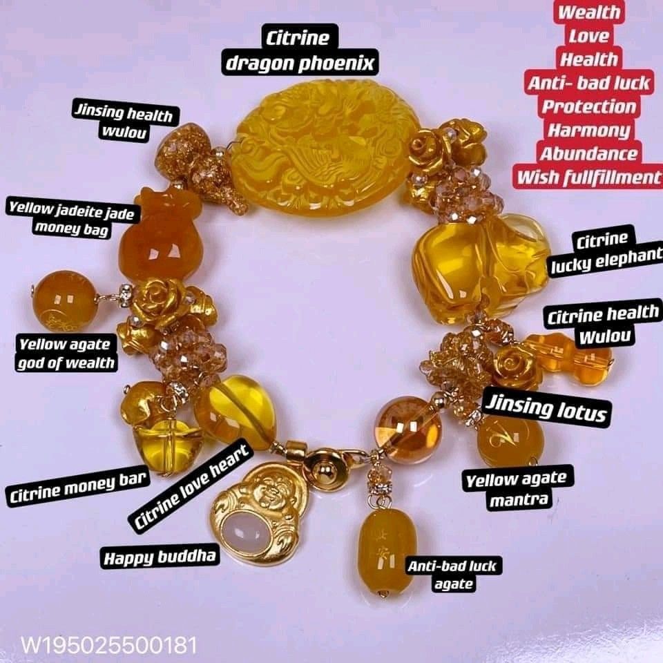 Dragon phoenix citrine bracelet (Category: Bracelets) located in Manila. Submitted by delynonlineshopping_ (Listing ID 1255511549, Image 2). Description: New new new 💥💥💥 🌈dragon phoenix citrine over all good luck charms bracelet🌈 💎 Over all good luck, For wealth, love,health, anti-bad luck,protection ,harmony, abundance, wish fullfillment ✅quality: us 10k gold balls and wire, Authentic citrine, yellow agate, yellow jadeite jade ✅size: brace